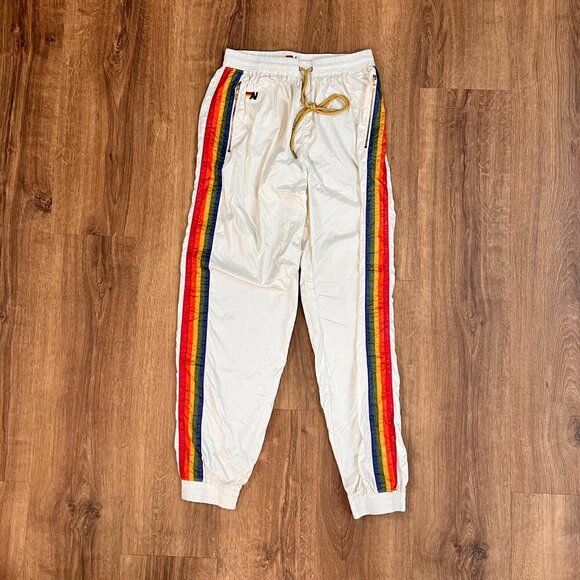 NWOT Aviator Nation 5 Stripe Dresden White Tracksuit Set Sz M - Picture 3 of 16